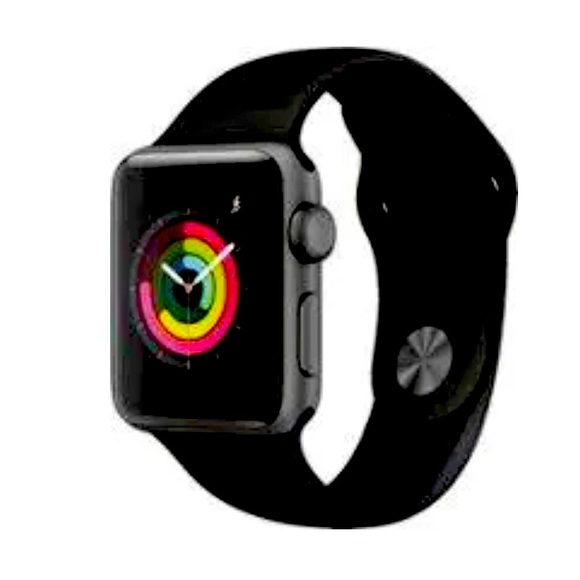LIKE NEW- Apple Watch Series 3 (GPS) 38mm Aluminum Case with Red Sport Band